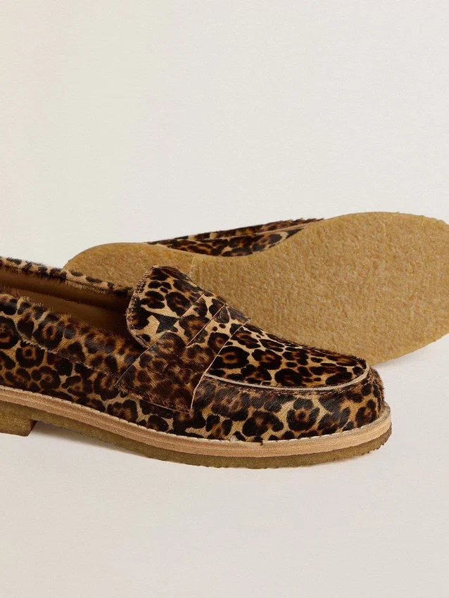 Jerry-Loafer für Damen aus Ponyleder mit Leopardenmuster