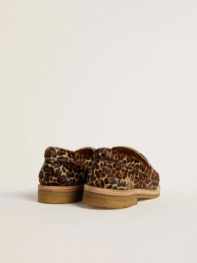 Jerry-Loafer für Damen aus Ponyleder mit Leopardenmuster