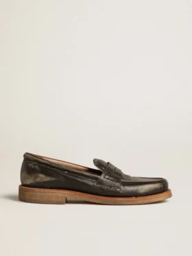 Jerry-Loafer für Damen aus schwarzem Leder