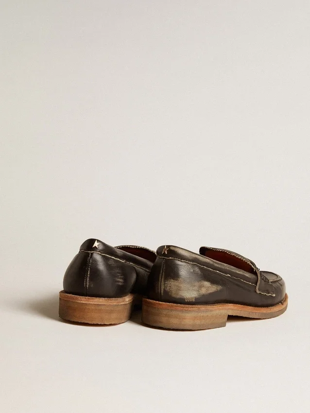 Jerry-Loafer für Damen aus schwarzem Leder