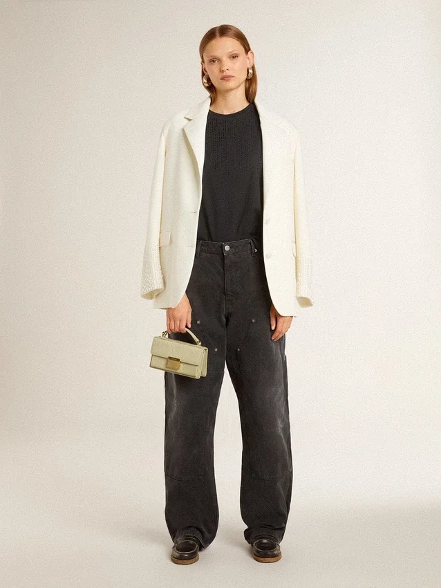 Jerry-Loafer für Damen aus schwarzem Leder