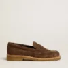 Jerry-Loafer für Damen aus taubengrauem Wildleder