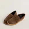 Jerry-Loafer für Damen aus taubengrauem Wildleder