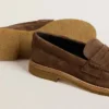 Jerry-Loafer für Damen aus taubengrauem Wildleder