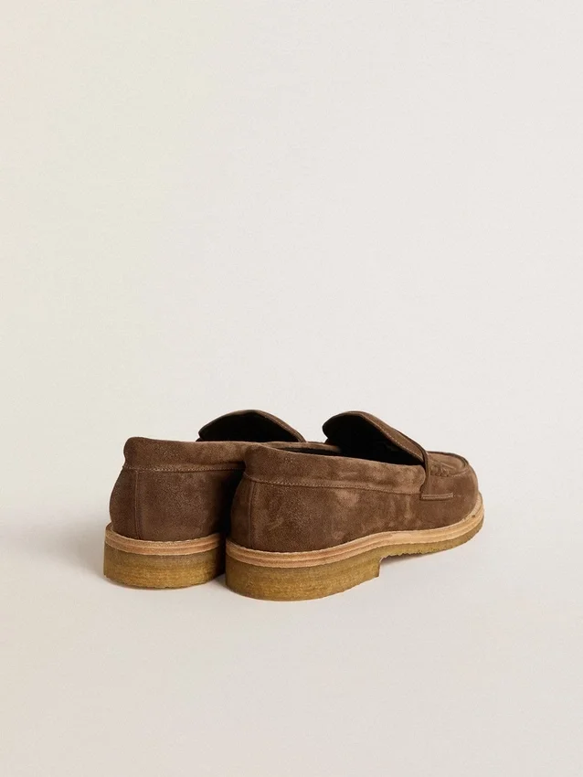 Jerry-Loafer für Damen aus taubengrauem Wildleder