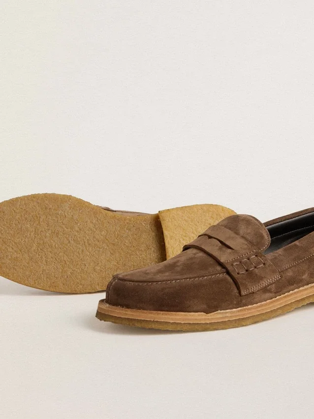 Jerry-Loafer für Herren aus taubengrauem Wildleder