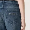 Journey Bootcut-Jeans für Mädchen aus blauem Denim mit Strasssteinen im Farbverlauf