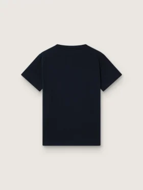 Journey-Hemd für Jungen aus blauem Baumwolljersey mit digitalem Maskottchen-Print