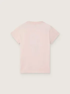 «Journey»-Hemd für Mädchen aus rosa Baumwolljersey mit digitalem Maskottchen-Print