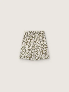 Journey-Shorts für Jungen aus Baumwoll-Canvas mit grün-weissem Blumenprint