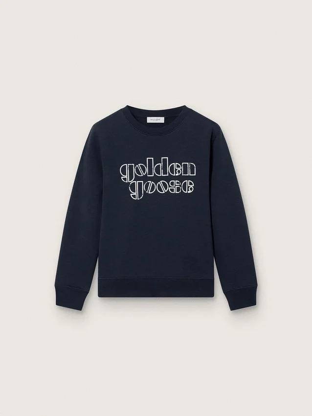 Journey-Sweatshirt für Jungen aus blauer Baumwollmischung mit kontrastierendem Logo