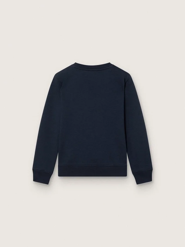 Journey-Sweatshirt für Jungen aus blauer Baumwollmischung mit kontrastierendem Logo