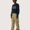 Journey-Sweatshirt für Jungen aus blauer Baumwollmischung mit kontrastierendem Logo