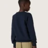 Journey-Sweatshirt für Jungen aus blauer Baumwollmischung mit kontrastierendem Logo
