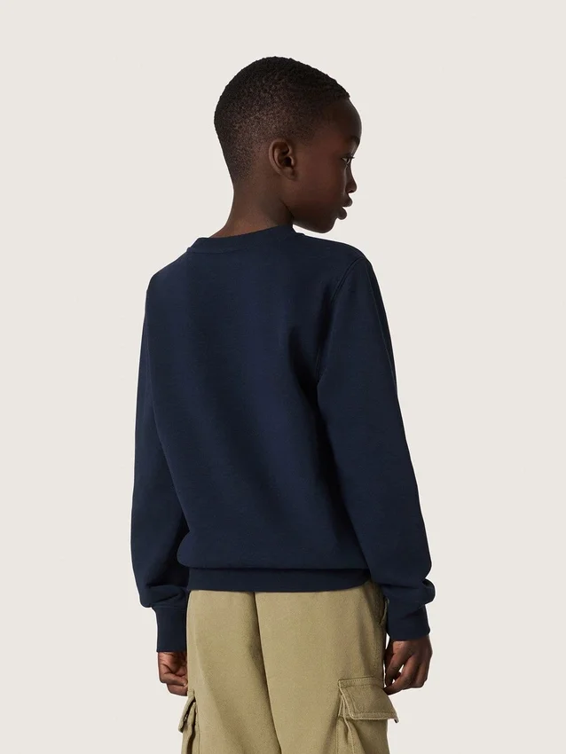 Journey-Sweatshirt für Jungen aus blauer Baumwollmischung mit kontrastierendem Logo