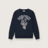 «Journey»-Sweatshirt mit Rundhalsausschnitt für Jungen aus marineblauer Baumwolle mit Maskottchen-Print