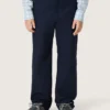 Journey Unisex-Chinos aus blauem Baumwoll-Canvas mit gesticktem Logo