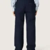 Journey Unisex-Chinos aus blauem Baumwoll-Canvas mit gesticktem Logo