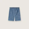 Journey Unisex-Shorts aus hellblauem Baumwoll-Chambray mit gesticktem Logo