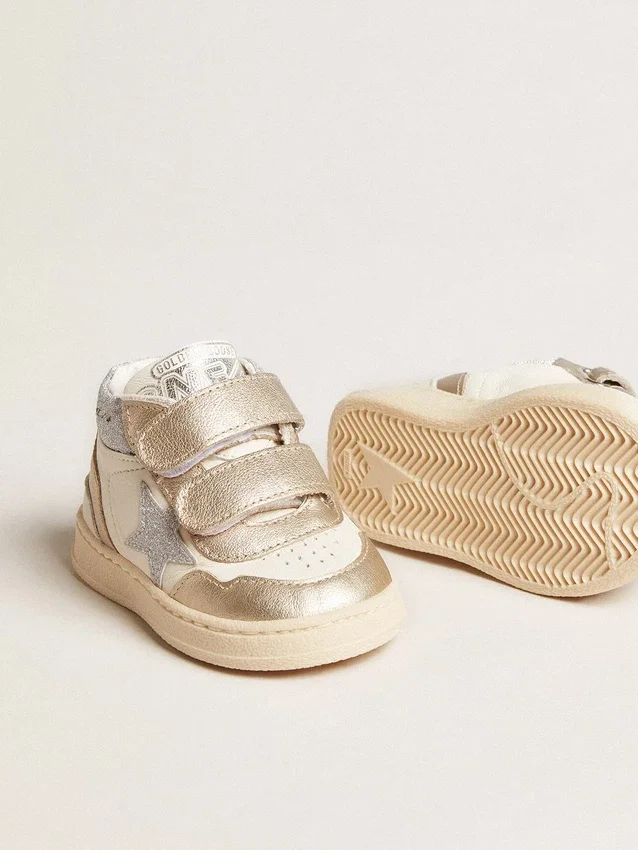 June Junior aus Nappa und metallischen Ledereinsätzen mit Glitzerstern