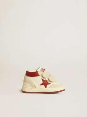 June Junior aus Nappa und Wildleder mit rotem Lederstern und Fersenlasche