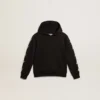 Jungen-Kapuzen-Sweatshirts in Schwarz mit kontrastierenden silbernen Sternen