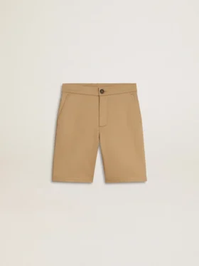 Jungenshorts aus beiger Baumwolle