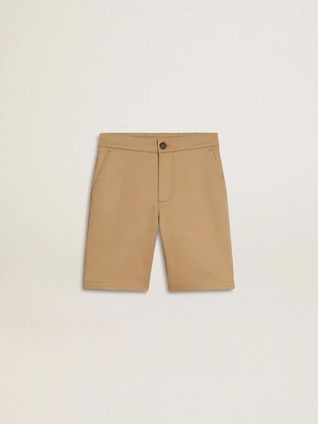 Jungenshorts aus beiger Baumwolle