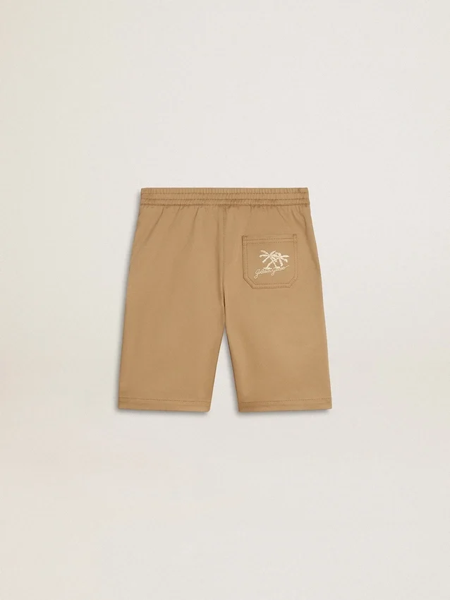 Jungenshorts aus beiger Baumwolle