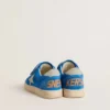 Junior Ball Star aus hellblauem Wildleder mit grauem Nubuk-Stern und Fersenlasche