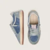 Junior Ball Star in Hellblau und Denimblau aus Wildleder mit weissem Lederstern