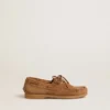 Junior-Cruise-Loafer aus hellbraunem Wildleder