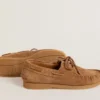 Junior-Cruise-Loafer aus hellbraunem Wildleder