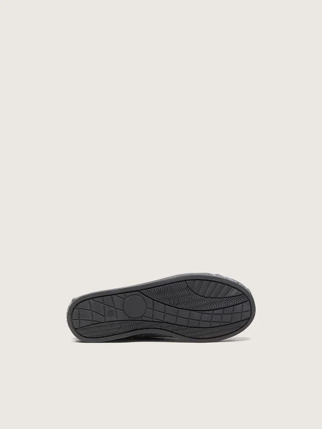 Junior-Cruise-Loafer aus schwarzem Leder im Distressed-Look