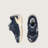 Junior Lightstar aus blauem Leder und Mesh mit grauem Lederstern