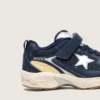 Junior Lightstar aus blauem Leder und Mesh mit grauem Lederstern