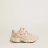 Junior Lightstar aus rosa Leder und Mesh mit rosa Lederstern