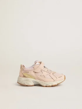 Junior Lightstar aus rosa Leder und Mesh mit rosa Lederstern