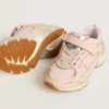 Junior Lightstar aus rosa Leder und Mesh mit rosa Lederstern