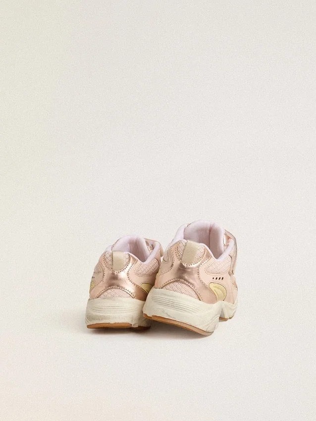 Junior Lightstar aus rosa Leder und Mesh mit rosa Lederstern