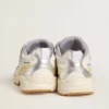 Junior Lightstar aus weissem Leder und Mesh mit weissem Lederstern