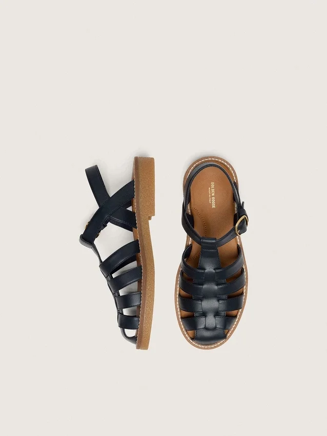 Junior-Sandalen «Maxime» aus marineblauem Leder