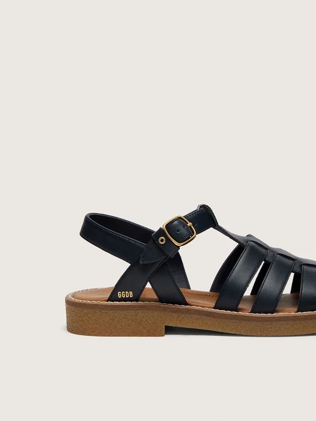 Junior-Sandalen «Maxime» aus marineblauem Leder