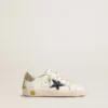 Junior Super-Star aus Leder mit Glitzerstern und Fersenlasche