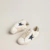 Junior Super-Star aus Leder mit Glitzerstern und Fersenlasche