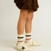 Junior Super-Star aus Leder mit Glitzerstern und Fersenlasche