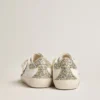 Junior Super-Star aus Leder mit Glitzerstern und Fersenlasche