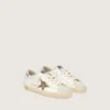 Junior Super-Star mit goldenem Glitzerstern und silberner Metallic-Lederlasche am Absatz