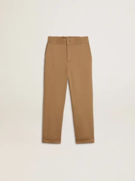 Kinder-Chinos aus tabakfarbener Baumwolle