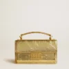 Kleine Venezia-Tasche aus goldmetallischem Leder mit goldenen Details